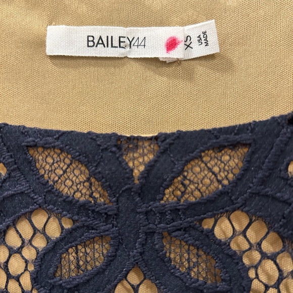 Bailey 44 lace contrast peplum top with Banana Republic skirt - Picture 5 of 6